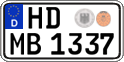 German license plate, Regular plates