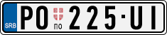 License plate of Serbia, Cars