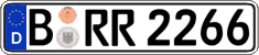German license plate, Regular plates
