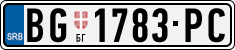 License plate of Serbia, Cars