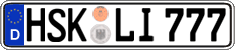 German license plate, Regular plates