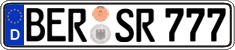 German license plate, Regular plates