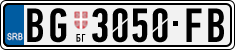 License plate of Serbia, Cars