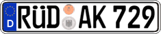German license plate, Regular plates
