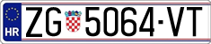 License plate of Croatia, Regular plates