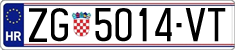 License plate of Croatia, Regular plates