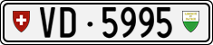 License plate of Switzerland, Cars