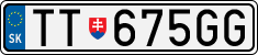 License plate of Slovakia, Cars