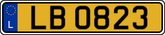 License plate of Luxembourg, 2003 year system