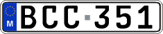 License plate of Malta, Regular plates (ABC 123)