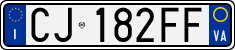 License plate of Italy, Cars (1994 year series)