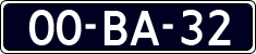 License plate of the Netherlands, Cars