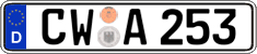German license plate, Regular plates