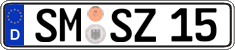 German license plate, Regular plates
