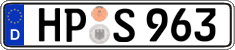 German license plate, Regular plates