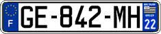 French license plate, SIV (ordinary)
