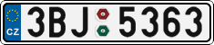 License plate of the Czech Republic, Cars (2001)