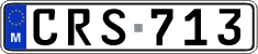 License plate of Malta, Regular plates (ABC 123)