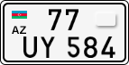 License plate of Azerbaijan, Cars