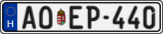 license plates of Hungary, Regular plates (2022)