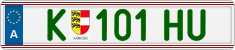 License plate of Austria, Regular plates