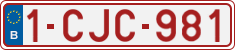 License plate of Belgium, Regular plates (2010)