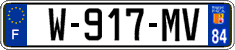 French license plate, SIV (garage)