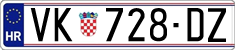 License plate of Croatia, Regular plates