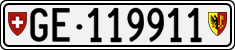 License plate of Switzerland, Cars