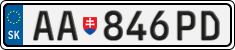 License plate of Slovakia, Cars