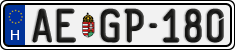 license plates of Hungary, Regular plates (2022)