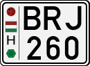license plates of Hungary, Cars (1990)