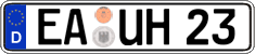 German license plate, Regular plates
