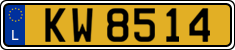 License plate of Luxembourg, 2003 year system