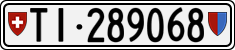 License plate of Switzerland, Cars