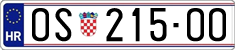 License plate of Croatia, Regular plates