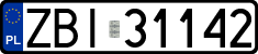 License plates of Poland, Regular car plates