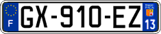 French license plate, SIV (ordinary)