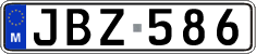 License plate of Malta, Regular plates (ABC 123)