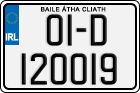 License plate of Ireland, Regular plates