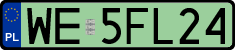 License plates of Poland, Electric vehicles