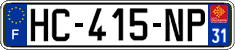French license plate, SIV (ordinary)