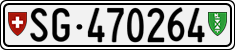 License plate of Switzerland, Cars