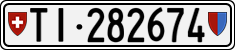 License plate of Switzerland, Cars