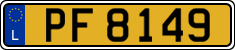 License plate of Luxembourg, 2003 year system