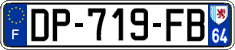 French license plate, SIV (ordinary)