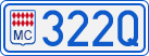 License plate of Monaco, Cars