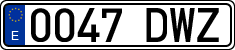 License plates of Spain, Ordinary (2000)