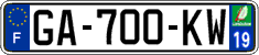 French license plate, SIV (ordinary)