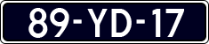 License plate of the Netherlands, Imported oldtimers (cars)